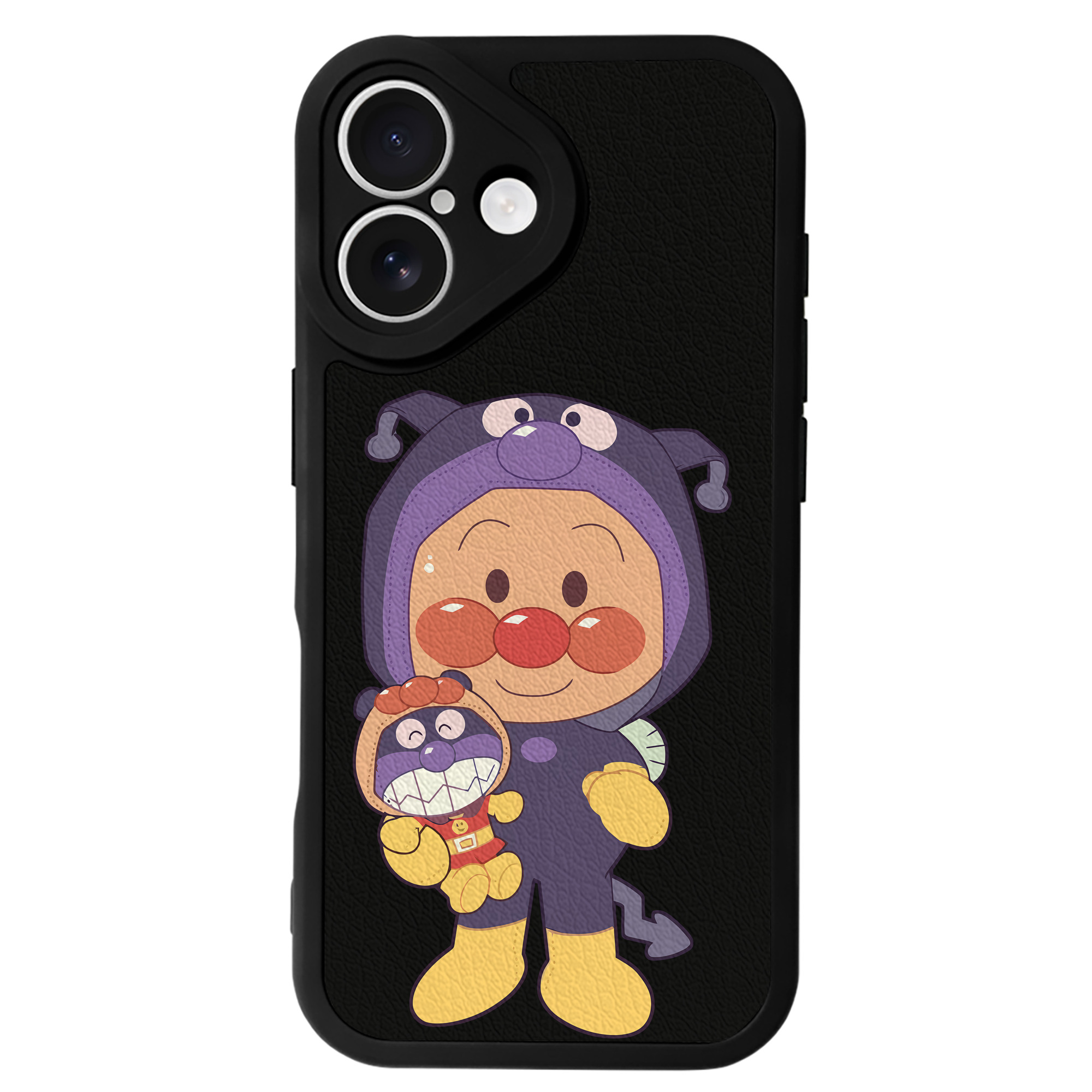 （画像用） アンパンマン Anpanman 【iPhone 16シリーズ対応】シリコンスマホケース（レザー調） 材質：シリコン